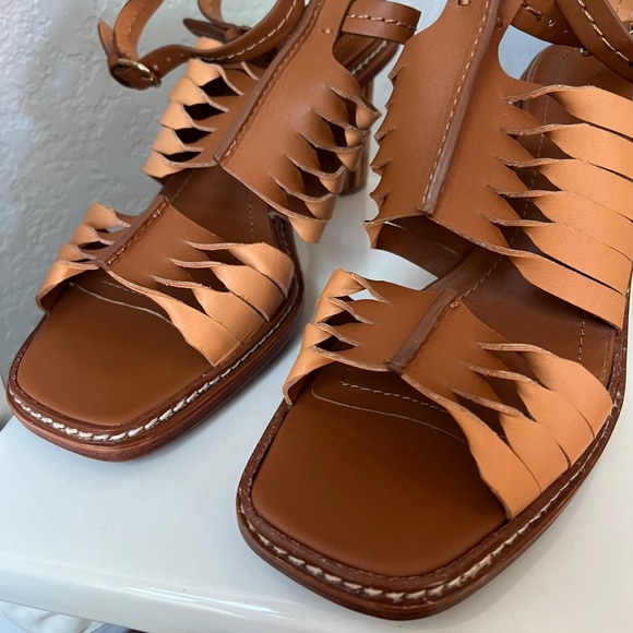 Ulla Johnson Meerkat Madeira Twisted Contrast High Heel - Size 9 - Picture 5 of 8